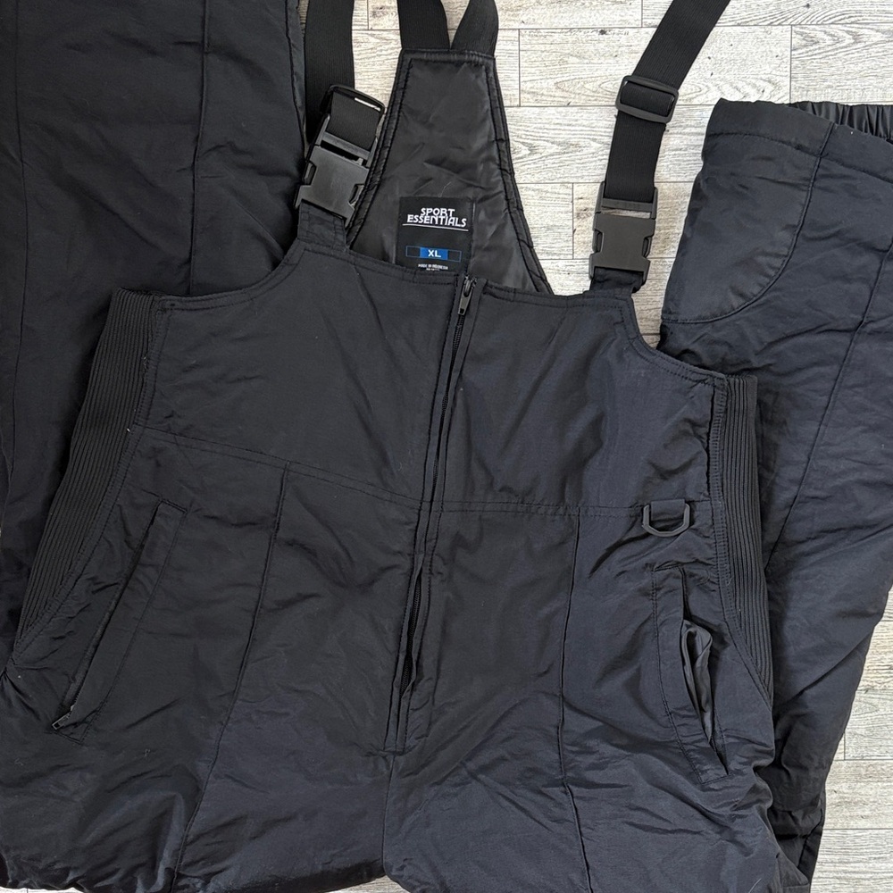 Men's Black Insulated Bib Overalls